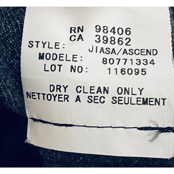 Theory Mini Skirt Womens 4 Pleated Charcoal Gray Ombre Wool Y2K - Picture 6 of 6